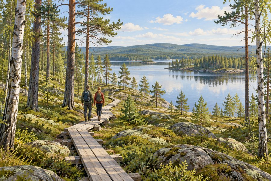 Nationalparks in Finnland – Wanderweg