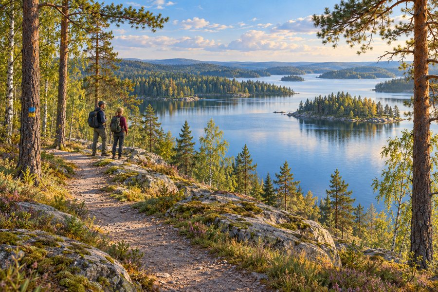 Wald und Gewässer in einem finnischen Nationalpark