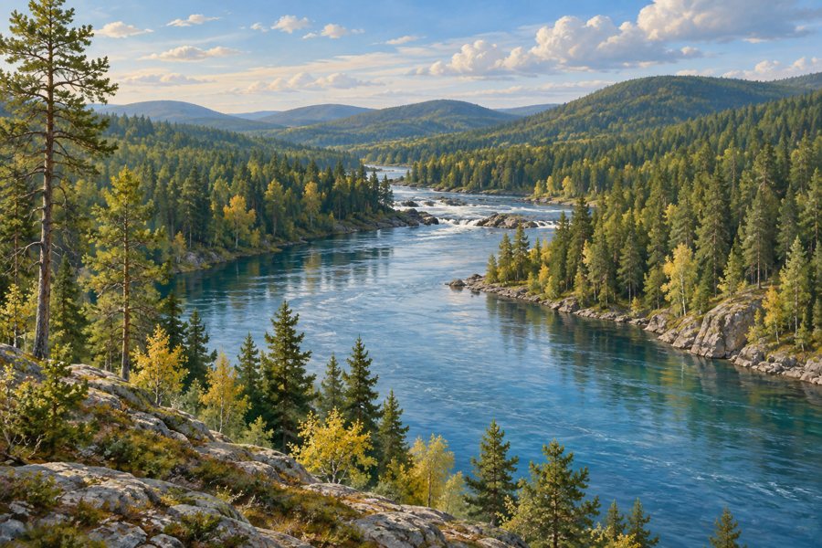 Kuusamo – nordische Flusslandschaft